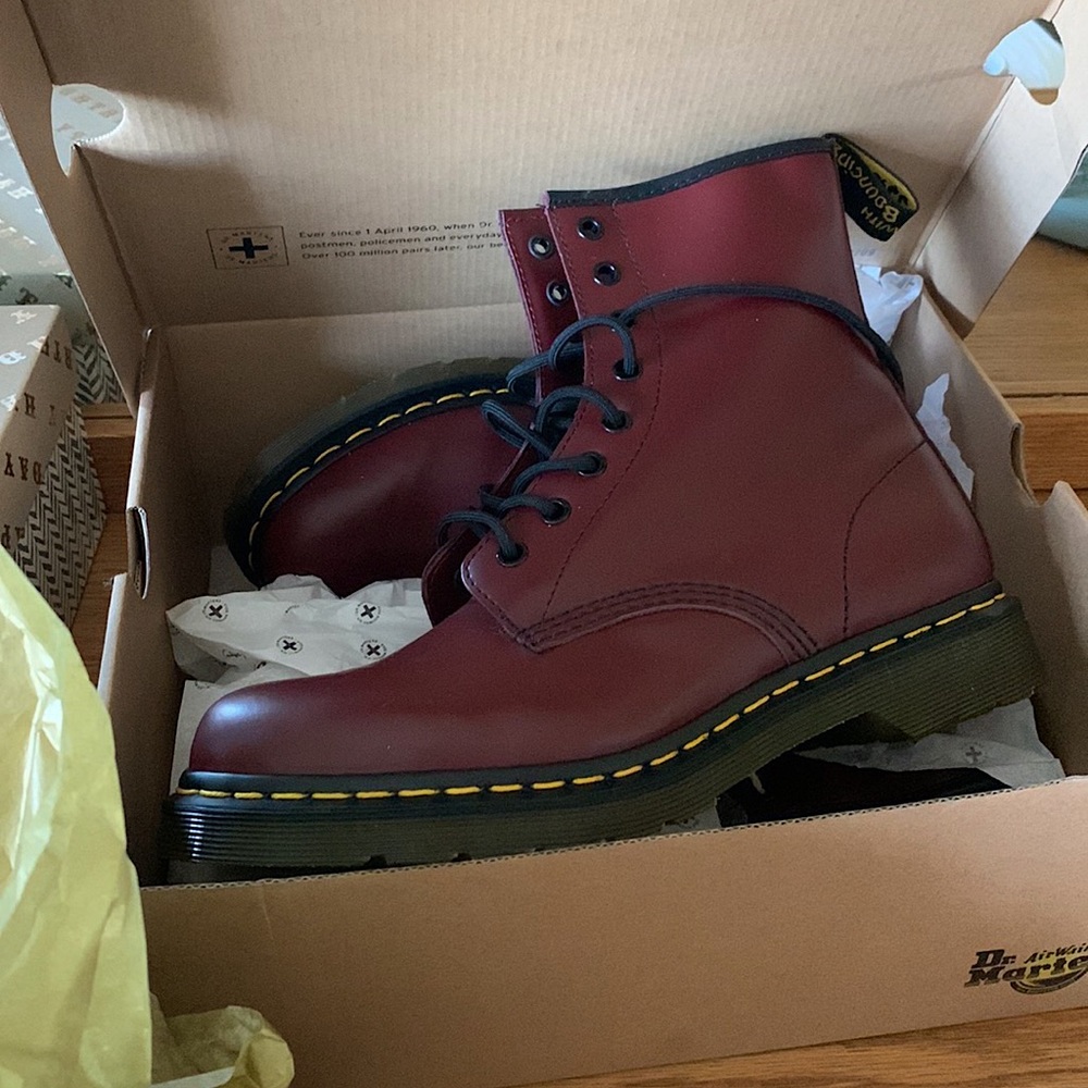 brand new in box Doc Martens! Size 10W/9M 1460W in cherry red rouge
